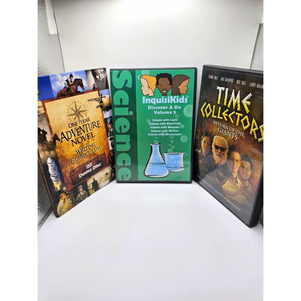 Homeschool Educational DVD Lot InquisiKids Adventure Novel Time Collectors